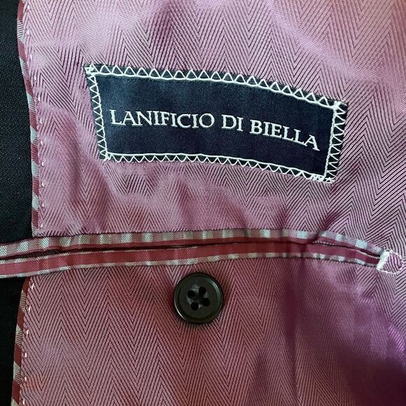 Zanetti blazer Gray Wool Slim Fit Men Blazer Size 46R - Picture 7 of 11